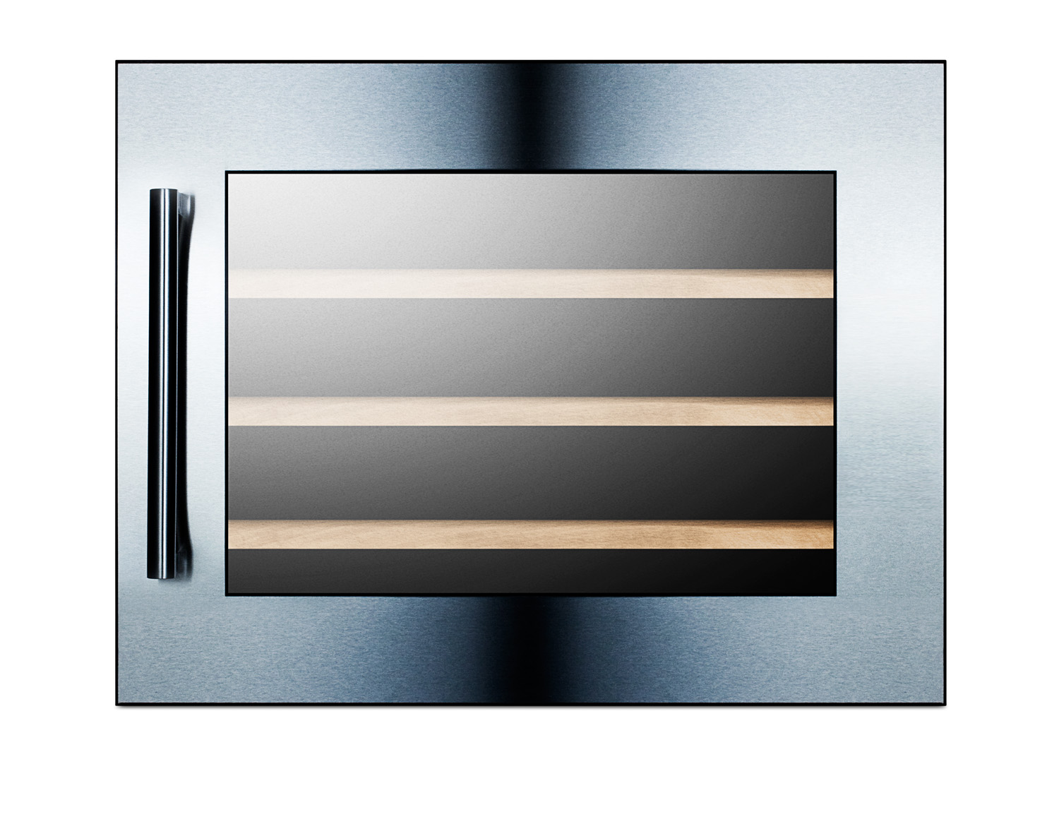 28 bottle fully integrated commercial wine cellar designed for the display and refrigeration of beverages, with digital controls and LED lighting